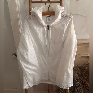 BRAND NEW Adidas White Windbreaker